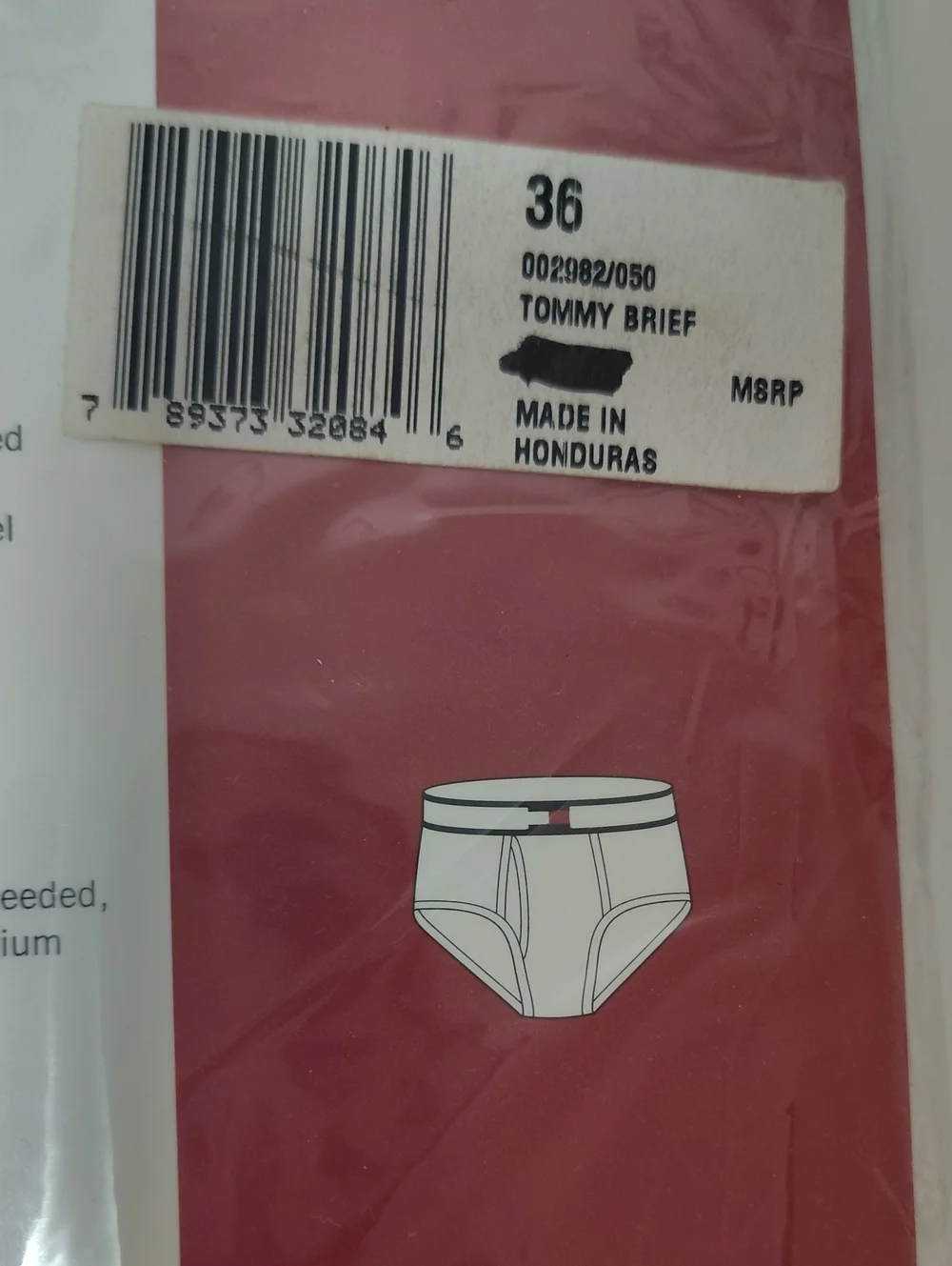 Vintage Tommy Hilfiger Gray Men's Brief - 1 Pair - Size 36 - NIP